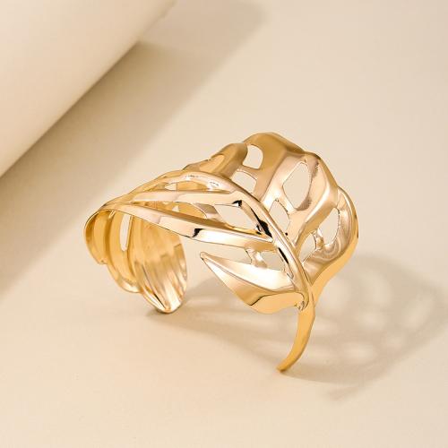 Zinc Alloy Cuff Bangle, Leaf, plated, for woman 