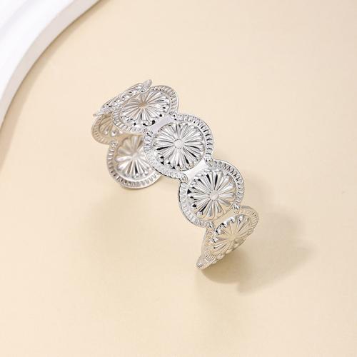 Zinc Alloy Cuff Bangle, petals, plated, for woman 