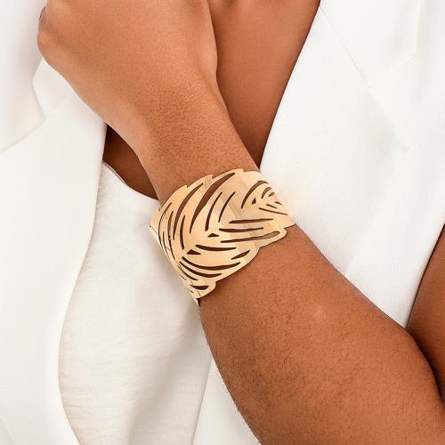 Zinc Alloy Cuff Bangle, Leaf, plated, for woman 