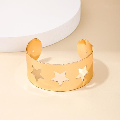 Zinc Alloy Cuff Bangle, Star, plated, for woman 