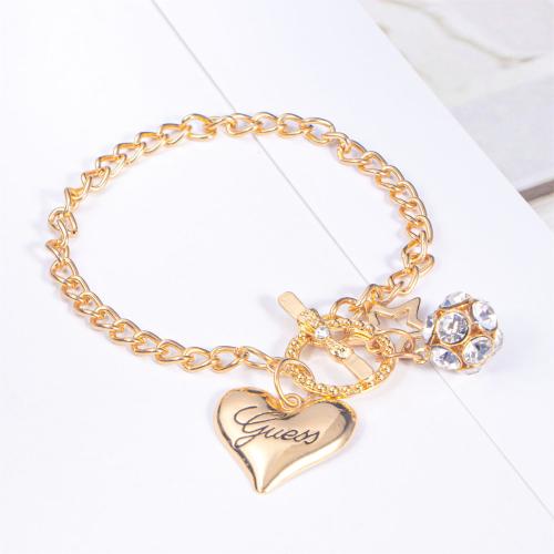 Zinc Alloy Rhinestone Bracelets, Vacuum Ion Plating & for woman & with rhinestone [