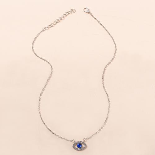 Collar de la aleación del cinc, aleación de zinc, Recubrimiento iónico al vacío, para mujer & con diamantes de imitación, más colores para la opción, Vendido por UD