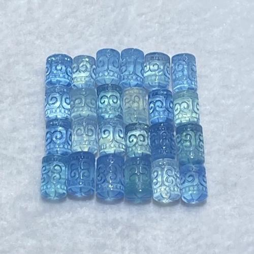 Abalorios De Aquamarina, Aguamarina, Columna, Bricolaje, azul, 9x12mm, Vendido por UD