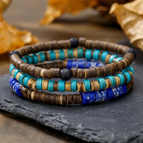 Turquoise Bracelets, Coconut, with turquoise, Unisex [