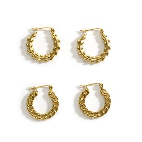 Stainless Steel Leverback Earring, 304 Stainless Steel, 18K gold plated, fashion jewelry & for woman 