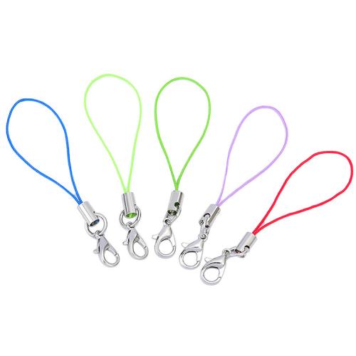 La decoración colgando de cuerda de nylon , cordón de nylon, con aleación de zinc, chapado, Bricolaje, más colores para la opción, 20PCs/Bolsa, Vendido por Bolsa