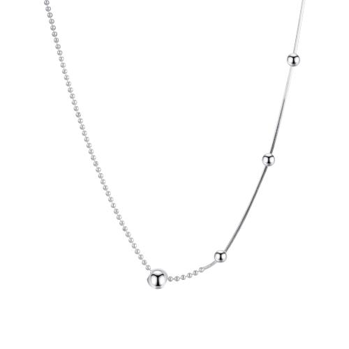 Sterling Silver Jewelry Necklace, 925 Sterling Silver, with 5CM extender chain, for woman, silver color Approx 40 cm 