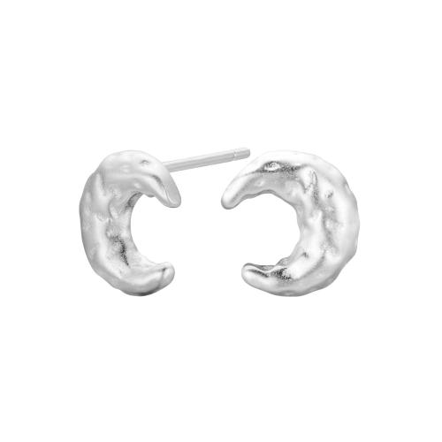 Sterling Silver Stud Earring, argent sterling 925, lune, pour femme, argent Vendu par paire