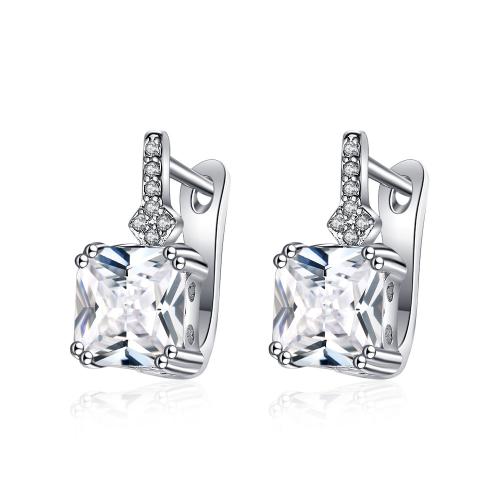 Boucles d'oreilles en laiton zircon cubique, pavé de micro zircon & pour femme, plus de couleurs à choisir Vendu par paire