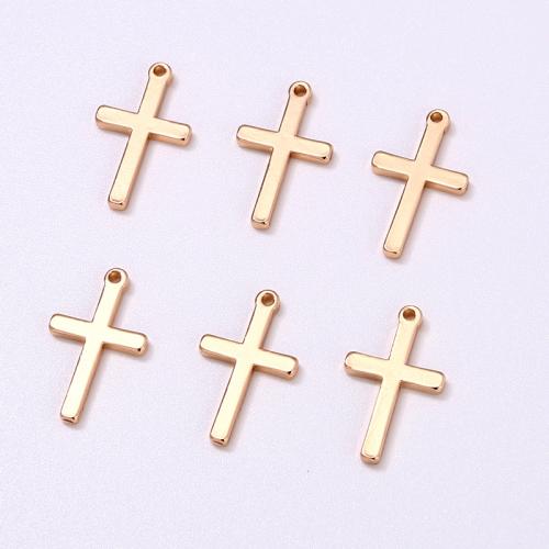 pendentifs de Croix en Laiton , Placage, DIY & styles différents pour le choix, plus de couleurs à choisir Vendu par sac