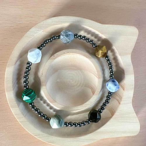 Pulsera de Piedras Preciosas, Piedra natural, con Hilo elástico, unisexo, libre de níquel, plomo & cadmio, longitud:16 cm, Vendido por UD