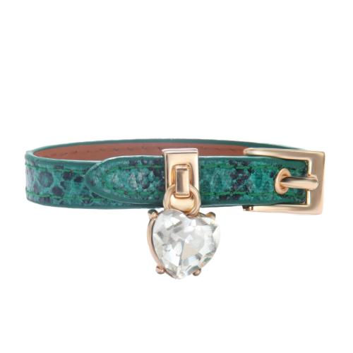 bracelet de cordon en PU , cuir PU, avec alliage de zinc, bijoux de mode & pour femme & avec strass, plus de couleurs à choisir Environ 23 cm, Vendu par PC[