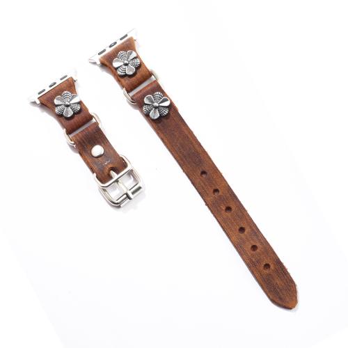 Watch Band, Cowhide, with Zinc Alloy, fashion jewelry & Unisex 