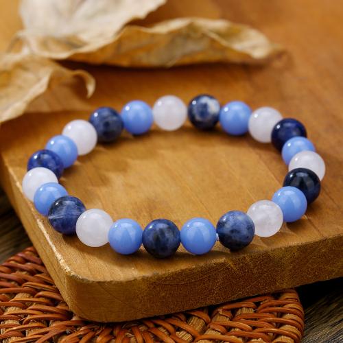 Sodalite Bracelet, Unisex, mixed colors cm 