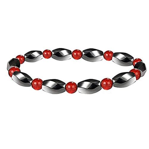 Pulsera Magnética De Titanio, Hematite, con Piedra preciosa sintética, hecho a mano, Bricolaje, Vendido por UD[