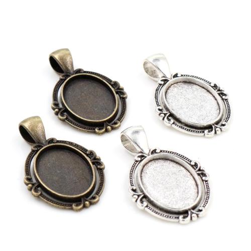 Zinc Alloy Pendant Cabochon Setting, plated, DIY inner x18mm, Approx 