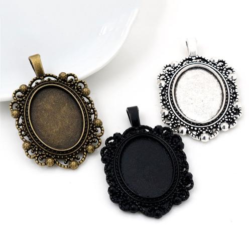 Zinc Alloy Pendant Cabochon Setting, plated, DIY inside x25mm, Approx 