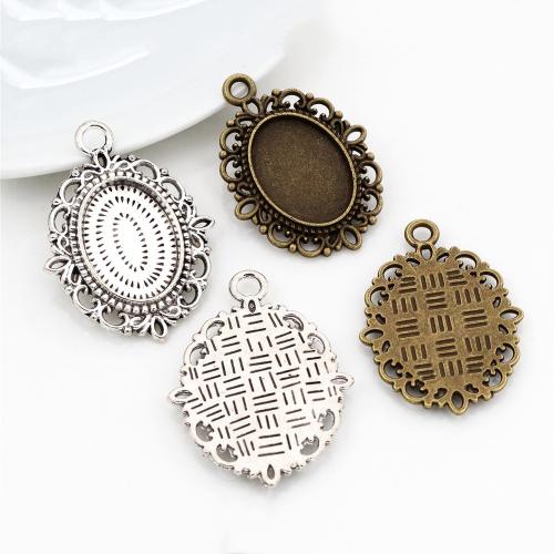 Zinc Alloy Pendant Cabochon Setting, plated, DIY inside x18mm, Approx 