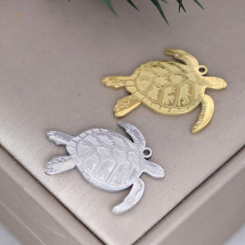 Stainless Steel Animal Pendants, 304 Stainless Steel, Turtle, plated, DIY 