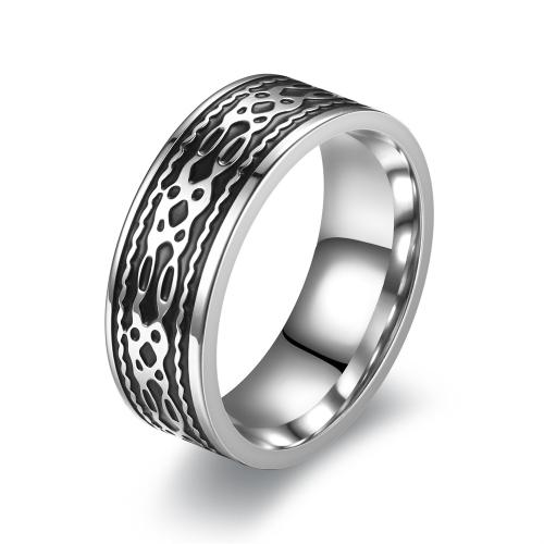 Stainless Steel Finger Ring, 304 Stainless Steel, anoint, fashion jewelry & for man 