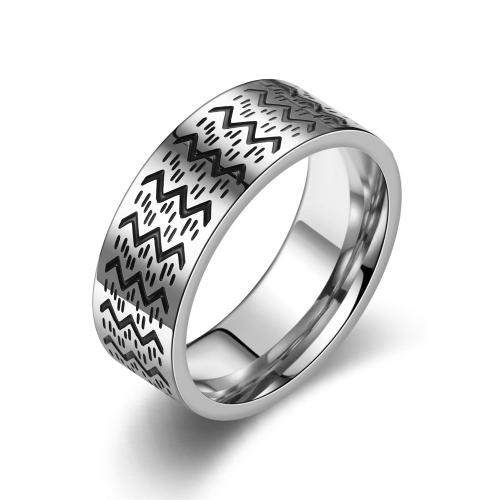 Stainless Steel Finger Ring, 304 Stainless Steel, anoint, fashion jewelry & for man 