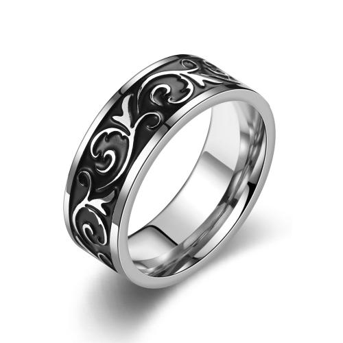 Stainless Steel Finger Ring, 304 Stainless Steel, anoint, fashion jewelry & for man, original color 