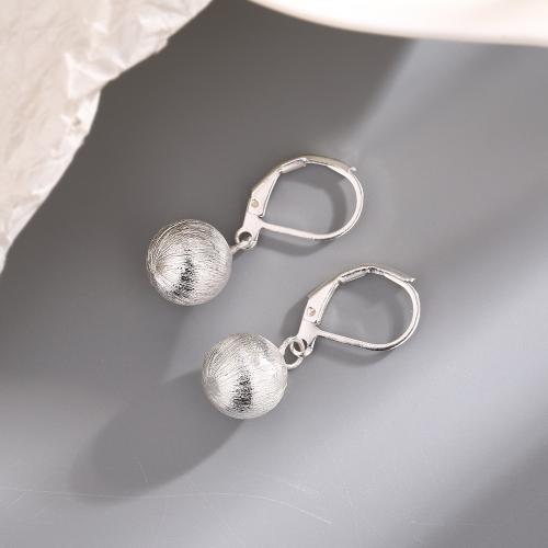 Huggie Hoop Drop Earring, laiton, Placage, pour femme, argent Vendu par paire