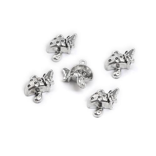 Zinc Alloy Jewelry Pendants, mushroom, plated, DIY 