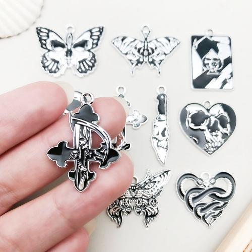 Pendentifs émail, alliage de zinc, Placage, Halloween Design & DIY & styles différents pour le choix, plus de couleurs à choisir Vendu par sac