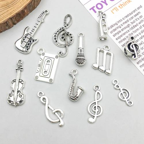 Colgantes de la aleación de Zinc en forma de instrumentos  musicales, chapado, Bricolaje & diferentes estilos para la opción, más colores para la opción, 100PCs/Bolsa, Vendido por Bolsa