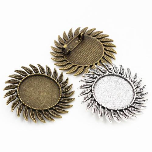 Fornituras de Broche de Aleación de Zinc, Flor, chapado, Bricolaje, más colores para la opción, inner diameter:25mm, aproximado 100PCs/Bolsa, Vendido por Bolsa[