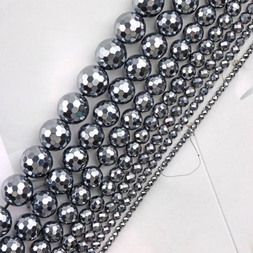 Non Magnetic Hematite Beads, Round, DIY black 