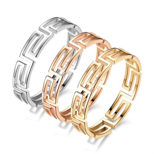 Stainless Steel Finger Ring, 304 Stainless Steel, plated & for woman & hollow 