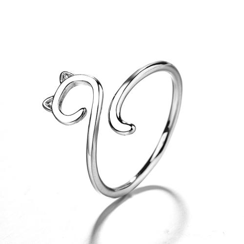 Bague en laiton, Placage, pour femme, couleur platine, Vendu par PC