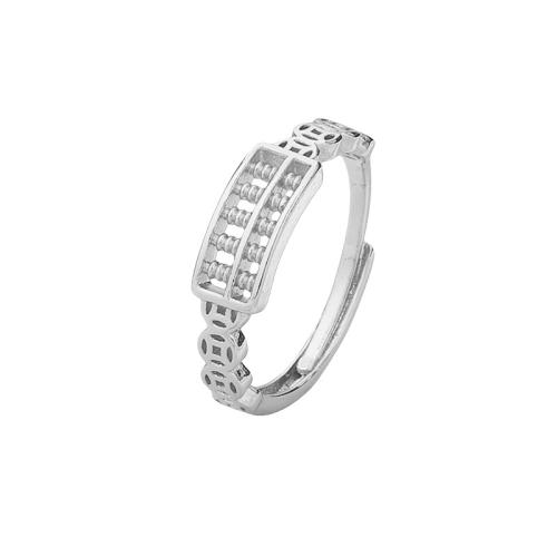 Bague en laiton, Placage, pour femme, couleur platine, Vendu par PC