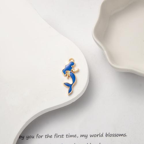 Pendentifs émail, alliage de zinc, sirène, Placage, DIY, plus de couleurs à choisir Vendu par PC
