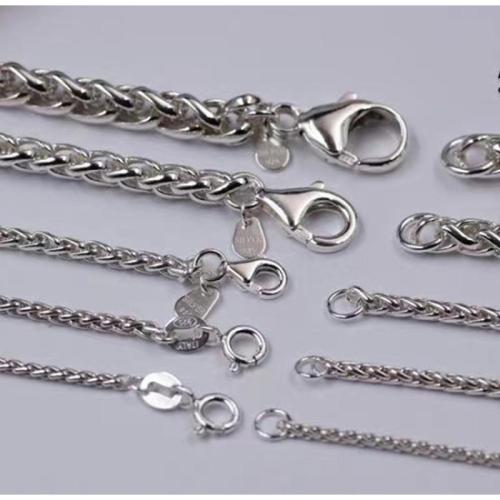 Argent sterling 925 collier de chaîne, DIY & normes différentes pour le choix, Vendu par sol[