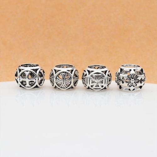 Sterling Silver Spacer Beads, 925 Sterling Silver, Cross, vintage & DIY & hollow Approx 5.5mm 