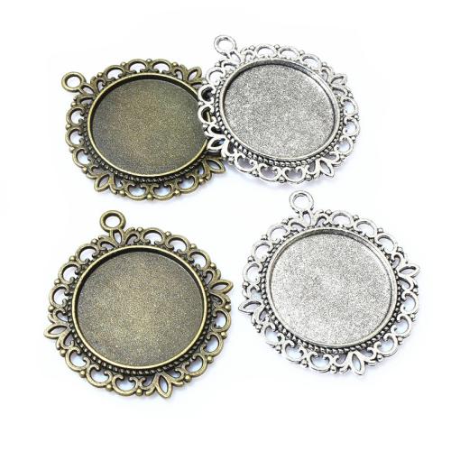 Zinc Alloy Pendant Cabochon Setting, plated, DIY & double-sided Inner mm, Approx 