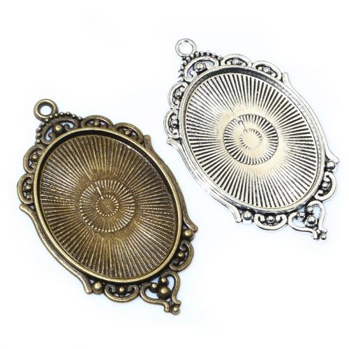 Zinc Alloy Pendant Cabochon Setting, plated, DIY Inner x40mm, Approx 