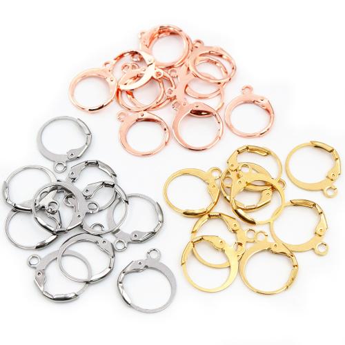 Stainless Steel Hoop Earring Component, 304 Stainless Steel, Vacuum Ion Plating, DIY Approx 