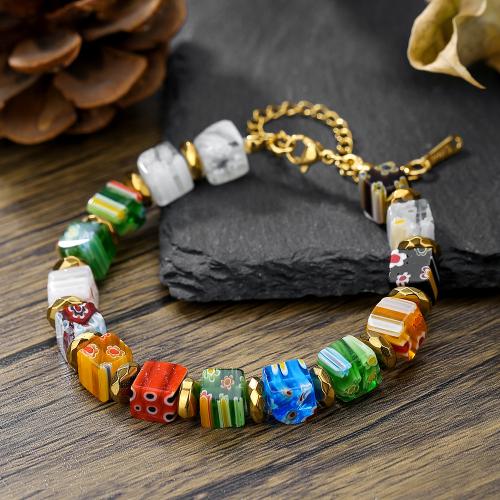 Bracelets Murano, chalumeau, pour femme, multicolore, Vendu par PC[