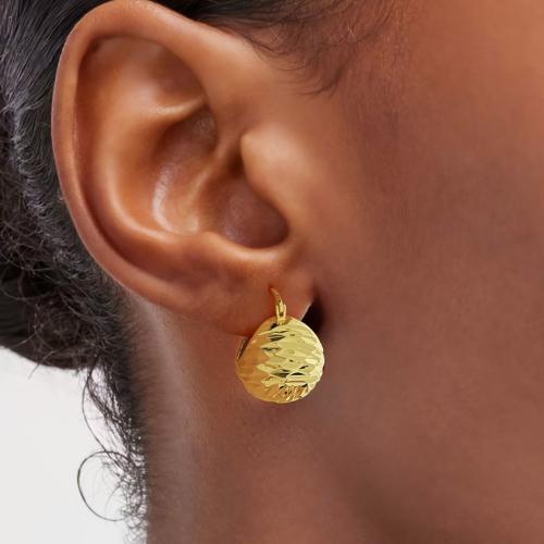 Boucle d'oreille en goutte de laiton, Placage de couleur d'or, bijoux de mode, doré, Vendu par paire[