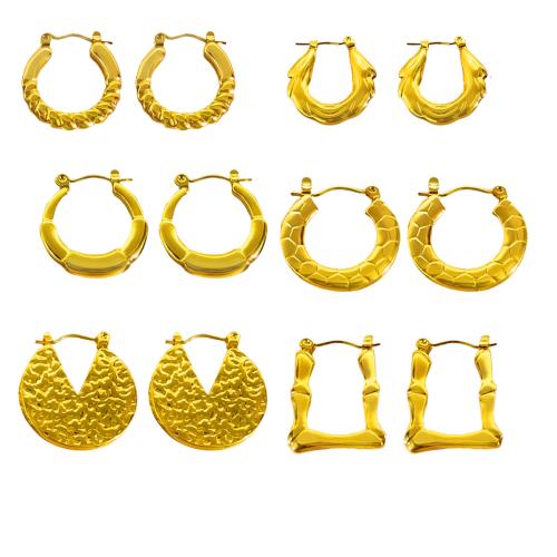 pendiente colgante de acero inoxidable, acero inoxidable 304, 18K chapado en oro, Joyería & diferentes estilos para la opción & para mujer, Vendido por Par