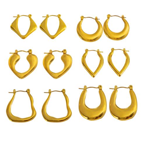 pendiente colgante de acero inoxidable, acero inoxidable 304, 18K chapado en oro, Joyería & diferentes estilos para la opción & para mujer, Vendido por Par