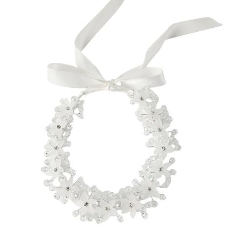 Headband, Zinc Alloy, with Crystal & Acrylic, handmade, fashion jewelry & for woman, white 