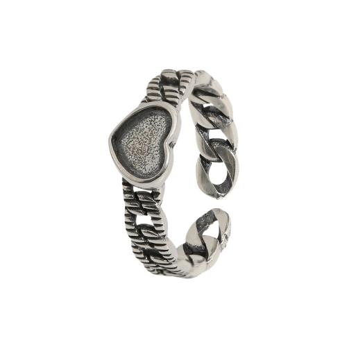 Bague en laiton, coeur, Placage, pour femme, couleur originale, Vendu par PC