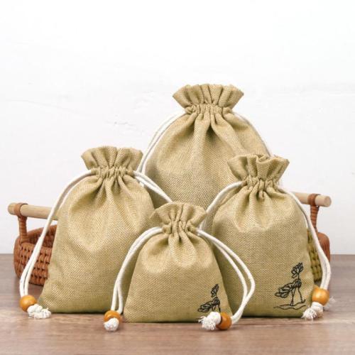 Linen Drawstring Bag [