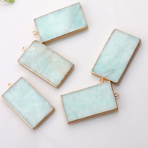 pendentifs d'amazonite , Amazonite, avec laiton, DIY, bleu Vendu par PC[