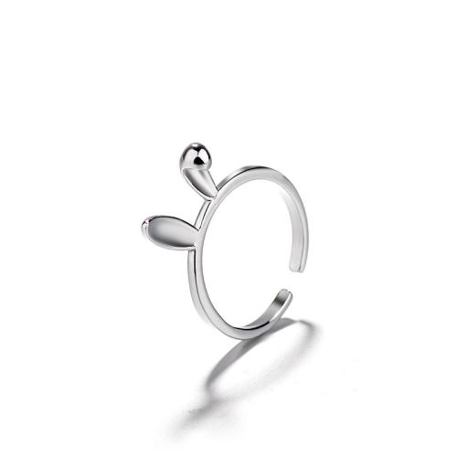 Bague en laiton, lapin, Placage, pour femme, couleur platine, Vendu par PC